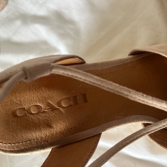 COACH - pink suede. Wedge heel. Strappy size 9. Adorable and comfortable. - Picture 5 of 7